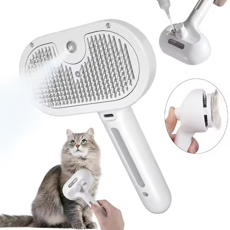 Pet Grooming Brush with Cool Mist