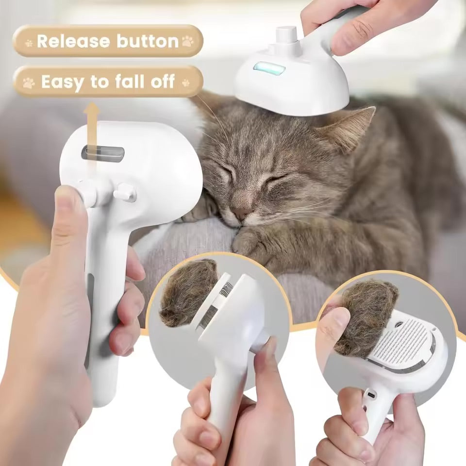 Pet Grooming Brush with Cool Mist